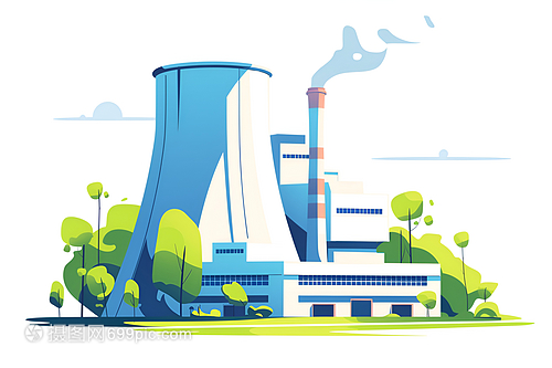 清新环保工厂风景 绿色设备绘就工业与自然和谐画卷